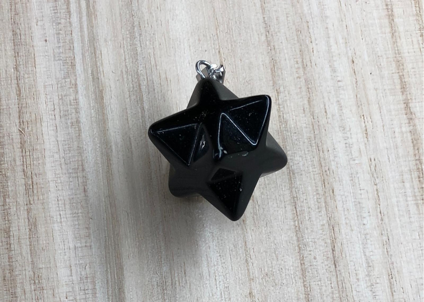 Colgante Mercaba Obsidiana